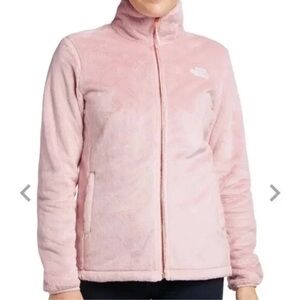The North Face Osito Jacket Light Pink with Rose Gold Zipper Full Zip